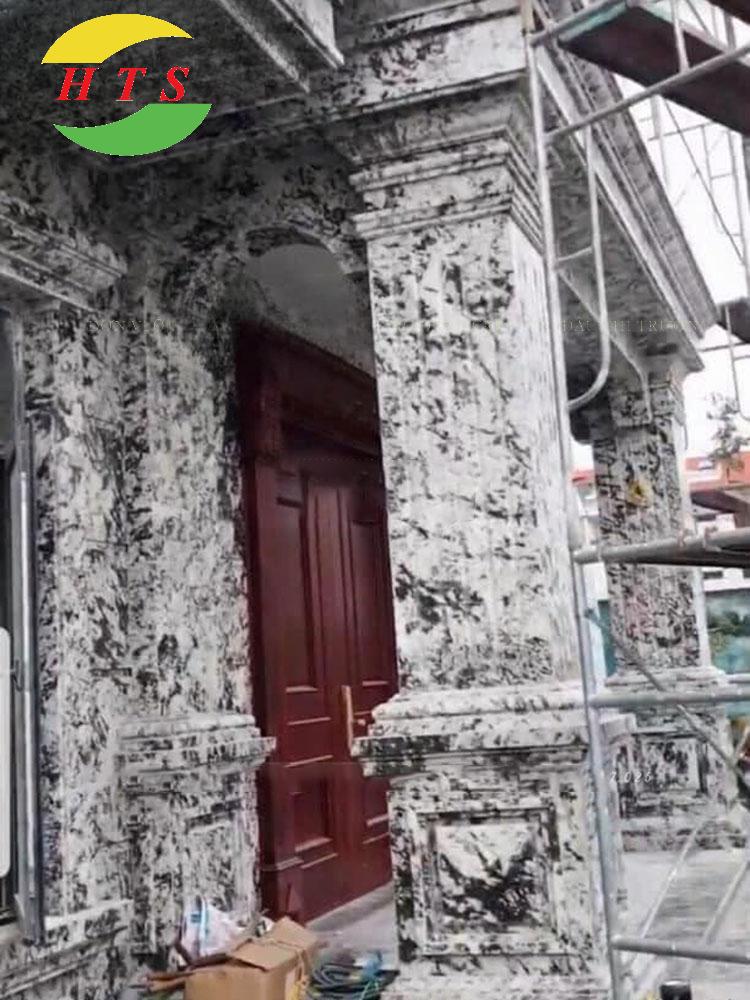 đá granite xám ốp cột